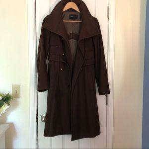 BCBGMaxAzria olive green military coat